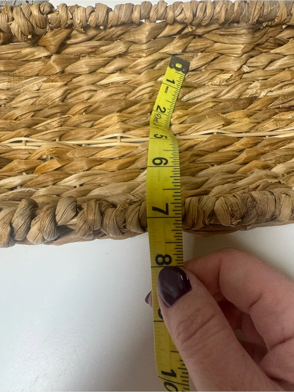 Handwoven Natural Seagrass Tray - Oval Decorative Basket